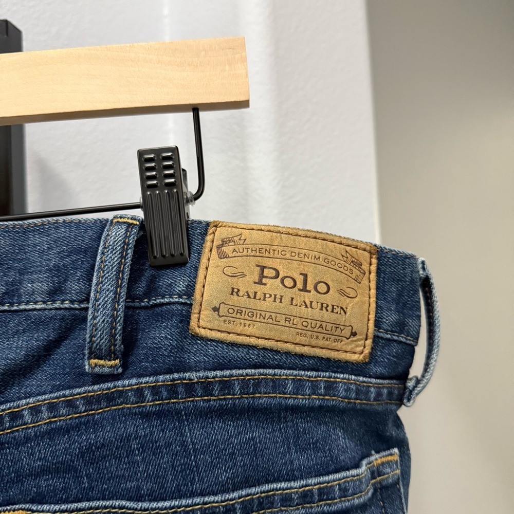 Polo Ralph Lauren The Hampton Relaxed Straight 38x30 Medium Dark Wash Men’s - Picture 8 of 12